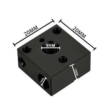 Črno Aluminijasto Toplote Blok Createbot 3d Tiskalnik, MK8/MK10 Iztiskanje Toplo Posteljo Deli Grelec Tople Koncu Pribor Ogrevanje