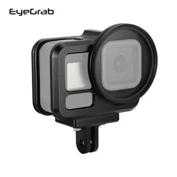 Črno Aluminijasto Zlitino Zaščitno Ohišje za GoPro Hero 8 Kovinski Okvir Kletko + UV Filter za Objektiv Kamere Pribor D40