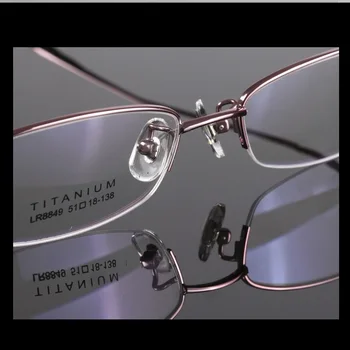 Širina-135 Titana pol okvir kratkovidnost okvirji ultra lahkih žensk eyeglass okvirji znamke očala okvirji za ženske branje steklo