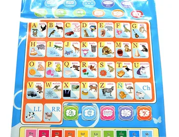 Špansko angleški Jezik Phonic Grafikon Otrok Izobraževalne Računalniške Igrača za Otroke Učenje Pralni Plakat Igrače Darilo z Glasbo