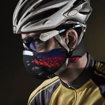 Šport Kolesarjenje Masko Filter po Meri Logo Zaščitna Proti Prahu Onesnaževanja Izpušnih Plinov PM2.5 Odraslih Za Večkratno Uporabo Pol Neoprenske Masko