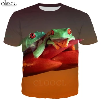 Žaba Majice s kratkimi rokavi Moški Ženske 3D Tiskanja Živali T Shirt Majica Priložnostne Smešno Ulične Kratek Sleeve Tek Oblačila Vrhovi B360