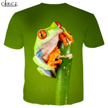 Žaba Majice s kratkimi rokavi Moški Ženske 3D Tiskanja Živali T Shirt Majica Priložnostne Smešno Ulične Kratek Sleeve Tek Oblačila Vrhovi B360