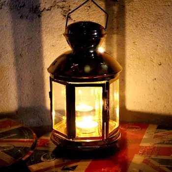 Železo Luč Windproof Svečnik Visi Svijećnjak Lučka Stranko Poroko Restavracija Dekoracijo Darilo