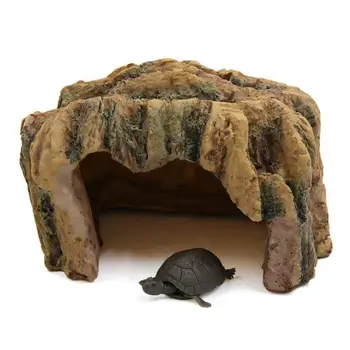 Želve so Plazilci Smolo Skriva Doma Jama Ornament Habitat za Akvarij