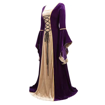 Ženska Deluxe Žamet Renaissance Irski Obleko Srednjeveški Viktorijanski Kostum Obleko Victoria Cosplay Retro Fancy Obleke Dolgo Obleko 11782