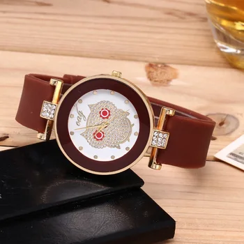 ženska pazi 2019 moda priložnostne silikonski zapestne ure za ženske kristali sova obleko šport quartz ura ženske ure bayan saat