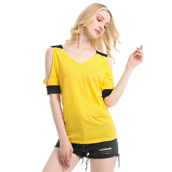 Ženska Proti-vrat Vrhovi Majica Fashion Priložnostne Off-the-ramo Poletje Kratka sleeved Majica Za Lady Camisetas Verano Mujer 2020