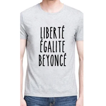 Ženska T-shirt EGALITE LIBERTE BEYONCE Tiskanja Poletne zabavne majice Ženske Moški Priložnostne Top Majice