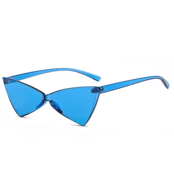 ženske modne 2019 trendovska sončna očala vijolična, roza, zelena, modra, oranžna pregleden sončna očala brez okvirjev festival oculos feminino 26322
