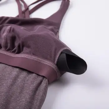 Ženske Uvježbavanje Vrhovi Tank s Zgrajena v Modrc Majice brez Rokavov Odpri Nazaj Activewear