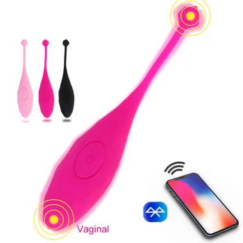 Ženske Vibrator 10 Način Silikonski APLIKACIJO Bluetooth, Brezžični Daljinski upravljalnik z vibriranjem Jajce Vagine, G-spot Muco Massager Adult Sex Igrače