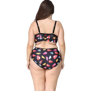 Ženske Visoko Pasu Bikini Komplet Letnik Kopalke Velikosti Kopalke Ženski Model Up Push Up kopalke Plažo XL~5XL