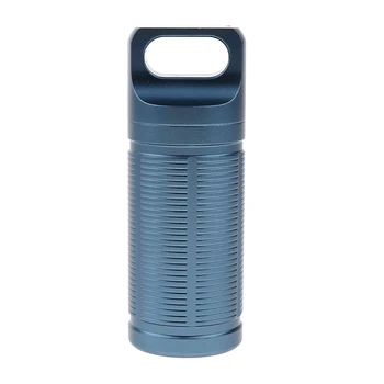Žep Nepremočljiva Titana Pill Box Primeru Kapsula Pečat Steklenico Drog Imetnik Keychain Posodo Prostem Kampiranje