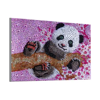 Žival je Panda 5D DIY Diamond Slikarstvo Celoten Krog Diamond vezenje Navzkrižno šiv Diamond Stensko Slikarstvo darilo 10574