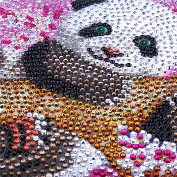 Žival je Panda 5D DIY Diamond Slikarstvo Celoten Krog Diamond vezenje Navzkrižno šiv Diamond Stensko Slikarstvo darilo